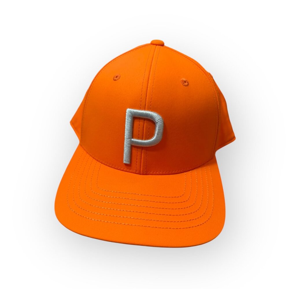 Neon Orange PUMA “P” Tour Golf Hat NWOT